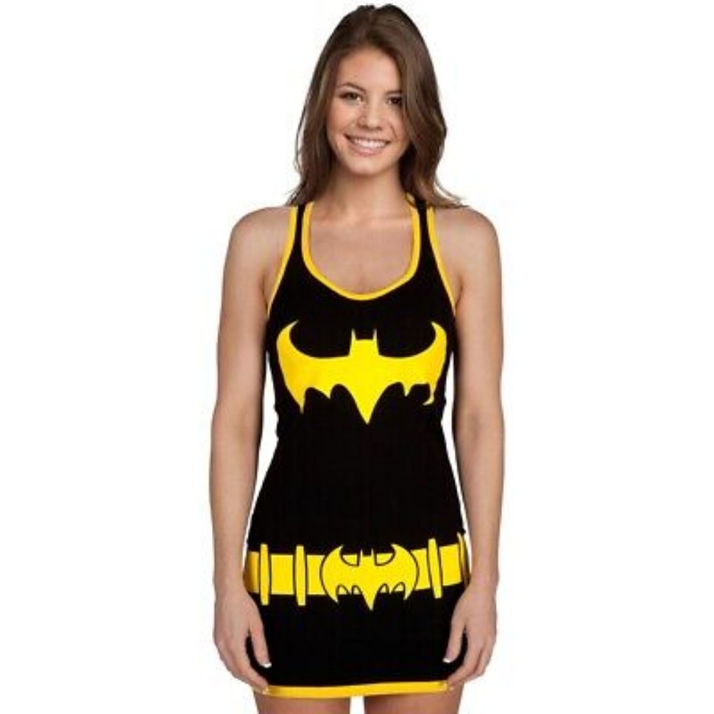 Authentic Batman Batgirl Character Costume Juniors Dress Tank DC Comics Size S